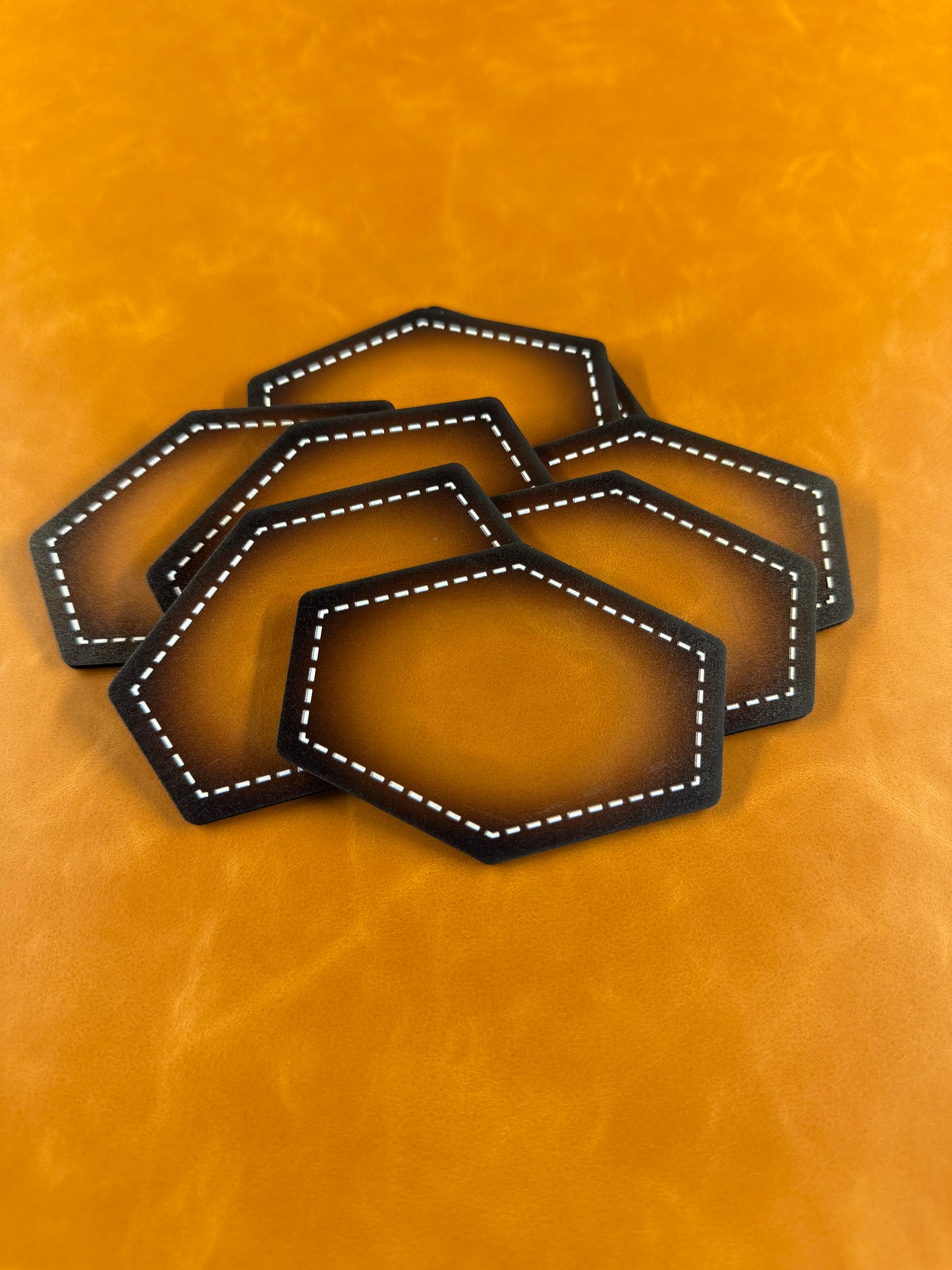 Stained and Stiched Patch - Hexagon